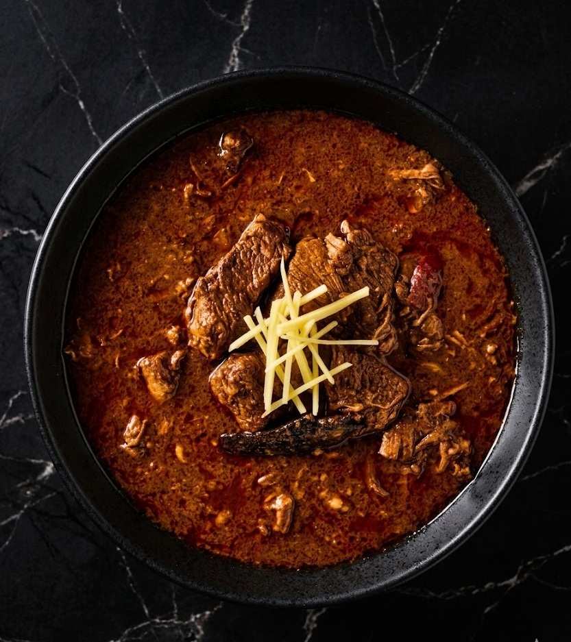 Beef Nihari - authentic slow-braised Halal Pakistani stew at Chenab Edmonton